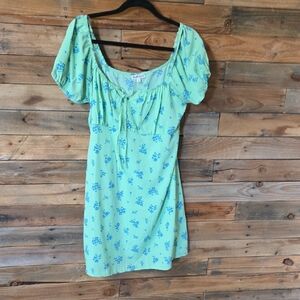 Derek Heart Green Floral Dress